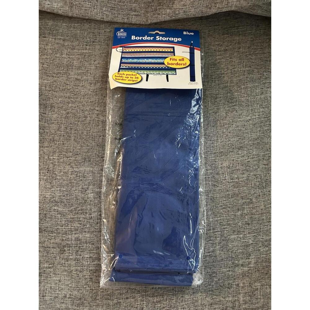 Carson Dellosa Publishing Border Storage Pocket Chart Blue 41" x 25" New - Picture 2 of 4